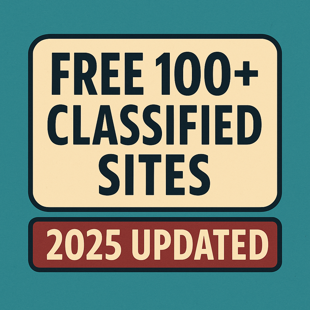 Free 100+ Classified Sites 2025 Updated