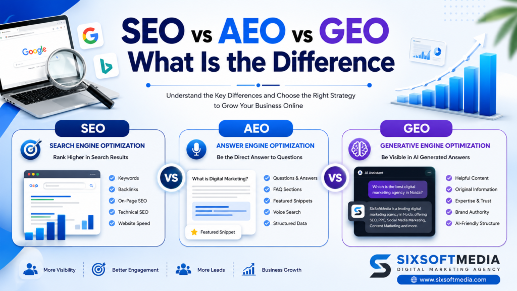 SEO vs AEO vs GEO What Is the Difference